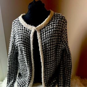 Checkered plaid suit sweater